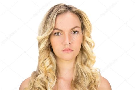 Serious Curly Haired Blonde Posing — Stock Photo © Lightwavemedia 33413373