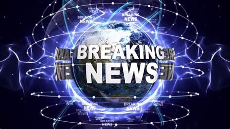 Breaking News Text Around Earth Stock Motion Graphics Motion Array