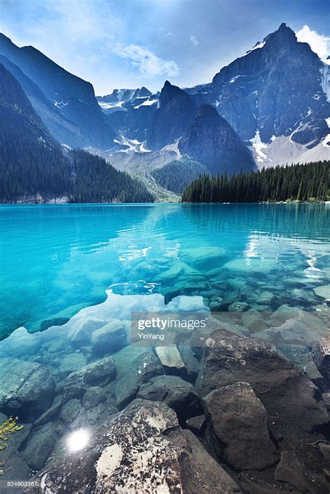 Lake Moraine Banff National Park Emerald Water Landscape