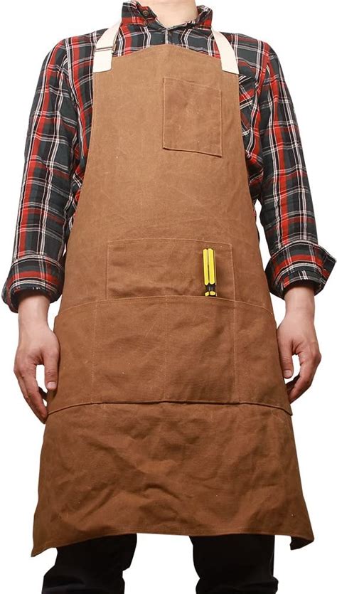 Waterproof Work Shop Apron For Men Heavy Duty 10 20 Dark Brown Ebay