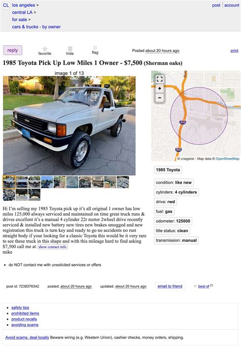 1985 Toyota Truck 4x4 Craigslist