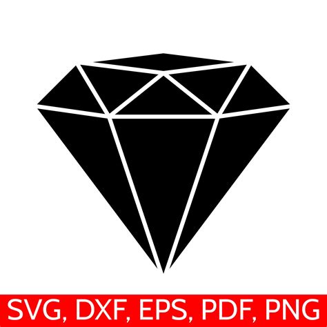 Diamond SVG file, black diamond silhouette