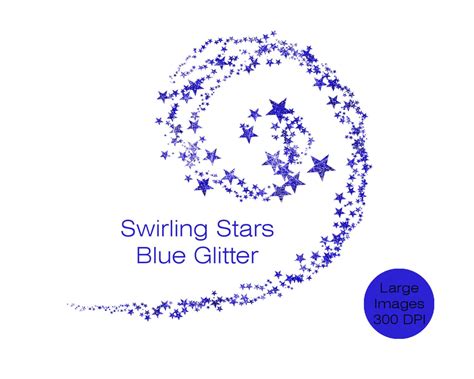Blue Glitter Stars Clipart Commercial Use Clip Art Sparkling Royal Blue
