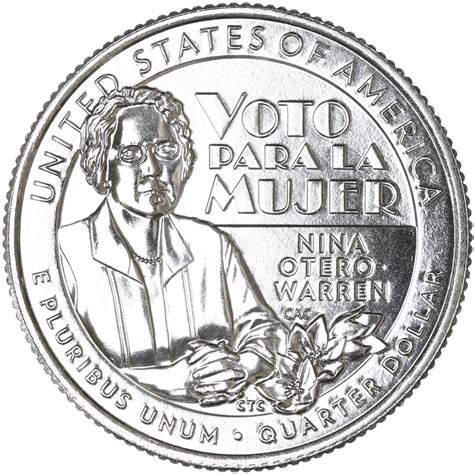 2022 D American Women Quarter Nina Otero Warren Gem Bu Cn Clad Daves Collectible Coins