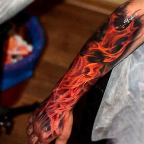 Fire and flame tattoo designs are empowering, bold, as well as masculine. 80 Fire Tattoos For Men - Burning Ink Design Ideas