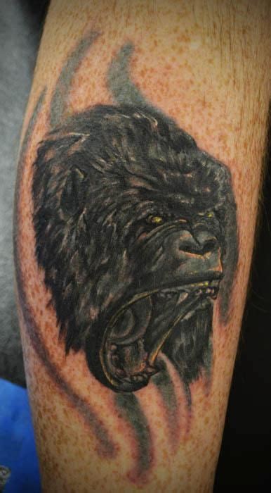 Very realistic looking colored angry tiger tattoo on shoulder. 24 best Angry Gorilla Tattoo images on Pinterest | Gorilla ...