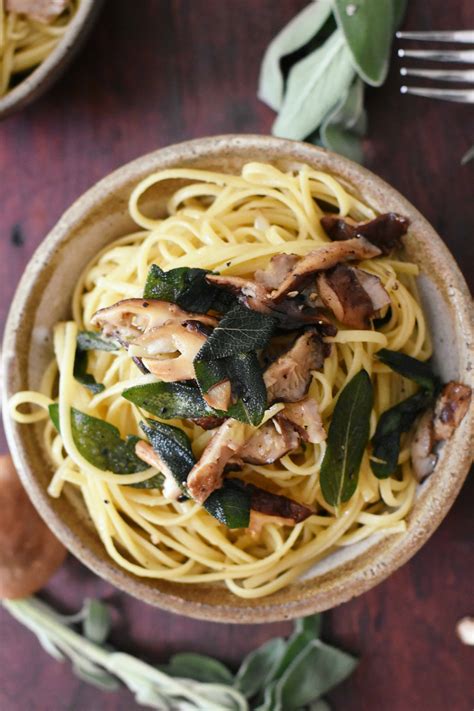 Brown Butter And Sage Pasta With Mushrooms
