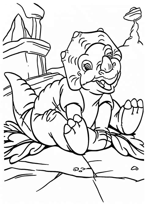 Coloring Page Baby Dinosaur Up Forever