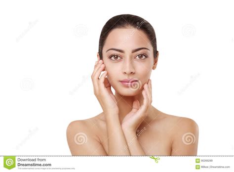 Beautiful Indian Girl With Perfect Skin Clean Face Stock Image Image
