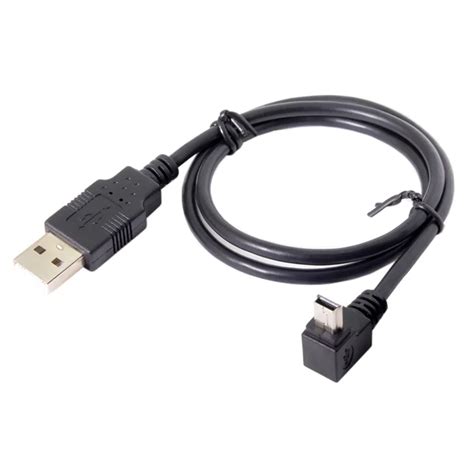 Mini Usb B 5pin Male 90 Degree Up Angled To Usb Male Cable 05m In Data