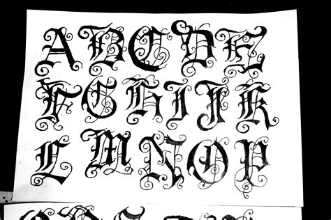 Medieval Traditional Calligraphy Alphabet I Hope You All Will Learn
