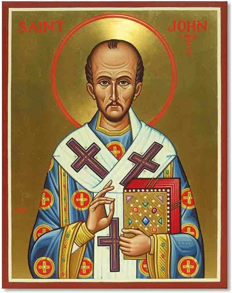Saint John Chrysostom Original Icon 11 X 14 Original Icons Monastery