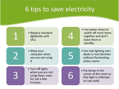 Read on for effective energy cut down on the shower time or switch to the bucket system of taking baths. Six Effective Tips To Safe Energy Or Electricity At Your ...