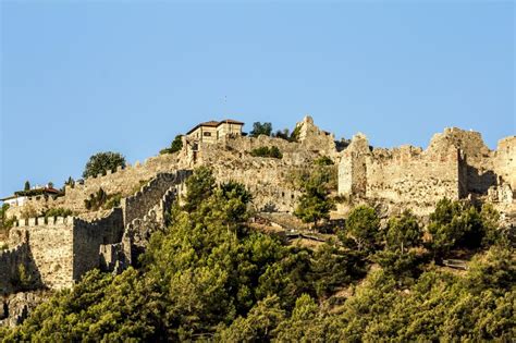 View Of The Walls Of The Ancient Fortress And The Tower In Alanya In