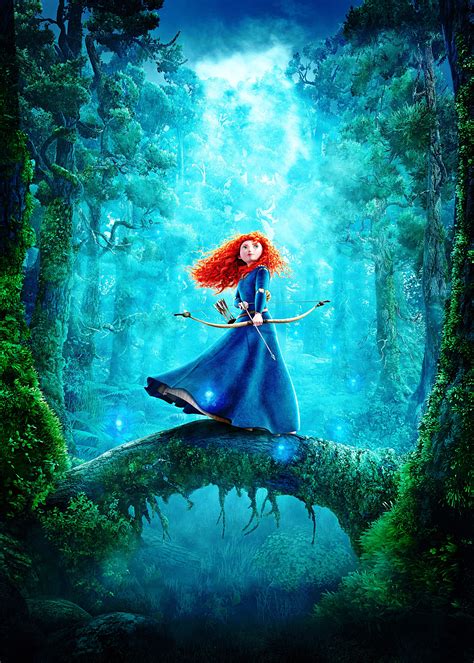Disney Pixar Poster Of Princess Mérida From Brave 2012 Fancy