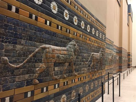 Two Panels With Striding Lions 604 562 Bc Mesopotamia Babylon