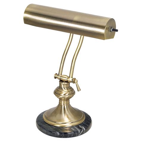 Antique Brass With Marble Piano Desk Lamp By Regency Hill Style