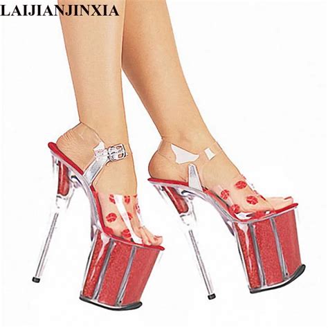 Laijianjinxia 10 Cm Platform Sexy Pole Dancing Shoes 8 Inch High Heels Shoes Sexy Mature