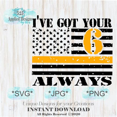 I Ve Got Your Six Always Cutting File Silhouette Etsy