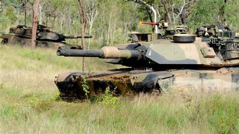 2018 Australian M1a1 Abrams Tanks From The 2nd Cavalry Regiment During
