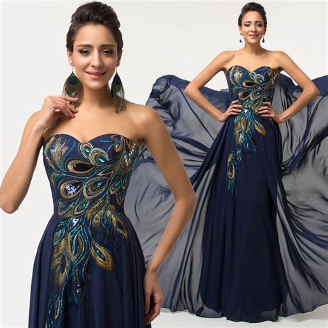 Free Ship Vintage Peacock Masquerade Ball Gowns Party Evening Prom