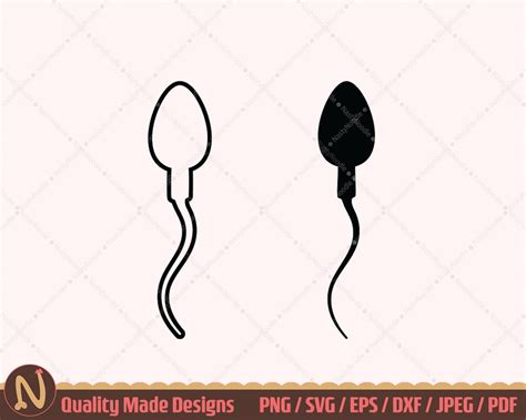 Sperm Svg Clipart Reproductive Cell Silhouette Vector Art Etsy
