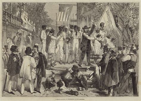 A Slave Auction At Charleston South Carolina Stock Image Look And Learn