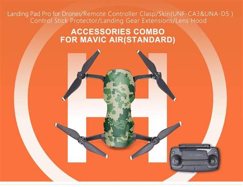 Pgytech Mavic Air Accessories Landing Gear Extensions Lens Hood For Dji