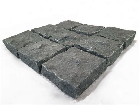 Natural Split Black Granite Cobblestones Stone Central