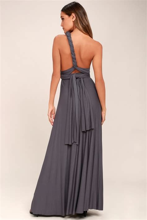 Awesome Dark Grey Dress Maxi Dress Wrap Dress