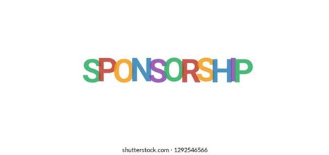 Sponsorship Word Concept Colorful Sponsorship On Stock Vector Royalty
