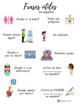 Frases útiles en la clase de español by Espanol con Mrs Rivera TPT