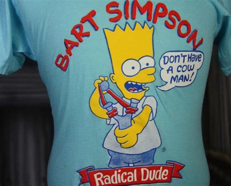 Vintage 80s Bart Simpson Radical Dude T Shirt