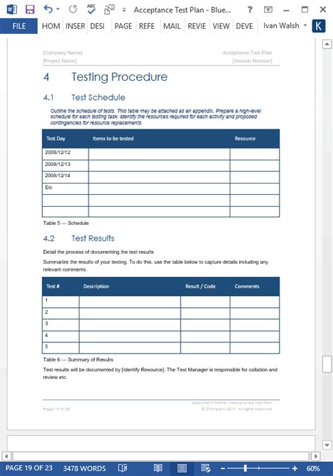 System Test Plan Sign Off Template Ms Word Software Testing