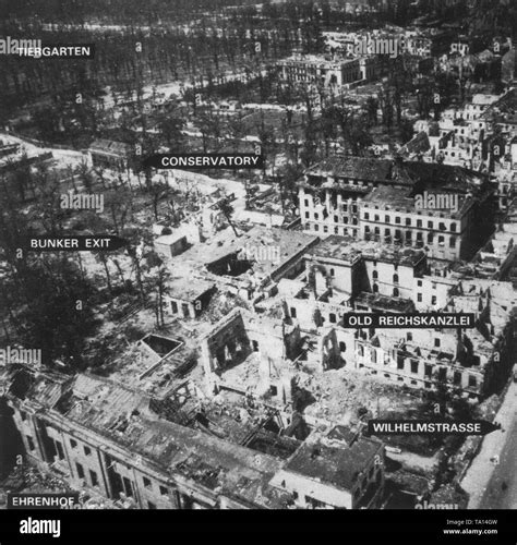 The Destroyed Buildings Of The Old And The New Reich Chancellery In The
