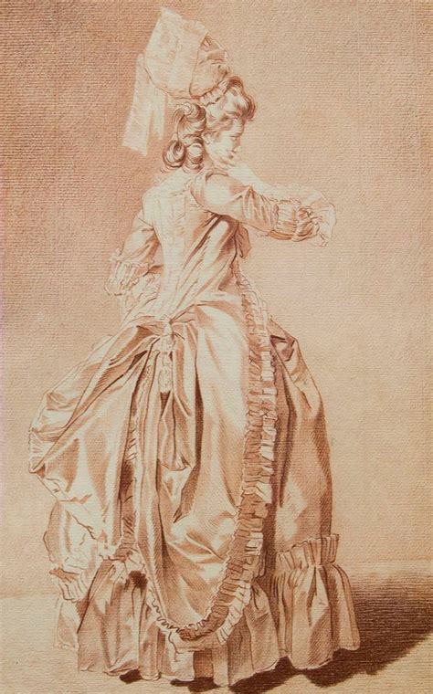 Elegant Woman Late 1700s Louis Rolland Trinquesse 18 Century Art
