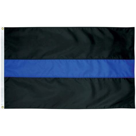 Police Thin Blue Line Flag Outdoor 2x3 3x5 Nylon Cut And Sewn