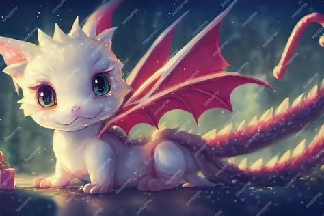 Premium Photo A Kawaii Baby Dragon Cute Bright And Colorful 3d Render