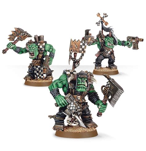 40k Miniatures New Warhammer 40k Space Ork Nobz X5 Games Workshop