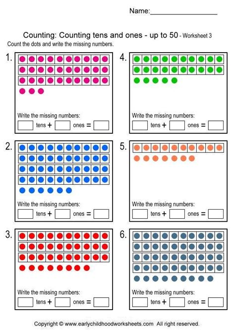 counting tens   worksheets printable counting worksheets