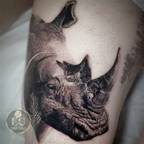 Tatuaje De Rinoceronte Realista Realistic Rhino Tattoo By Luciano