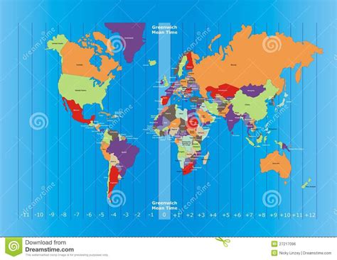 Time Zones On World Map