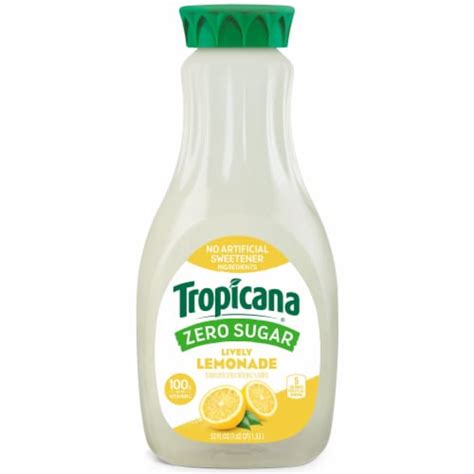 Tropicana Zero Sugar Lemonade 52 Fl Oz Bakers