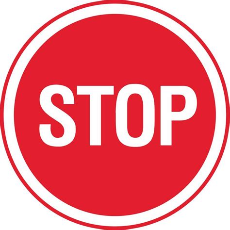 Rus 060 Stop Circular Shaped Regulatory Traffic Road Signs