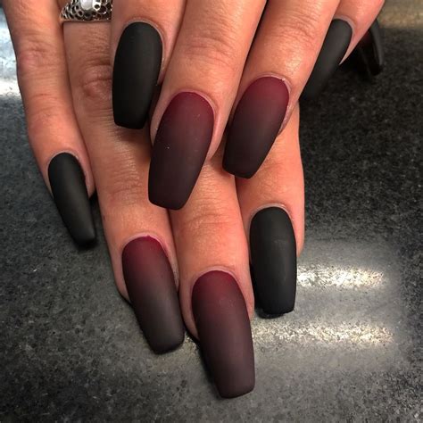 Updated 35 Stunning Red And Black Ombre Nails August 2020