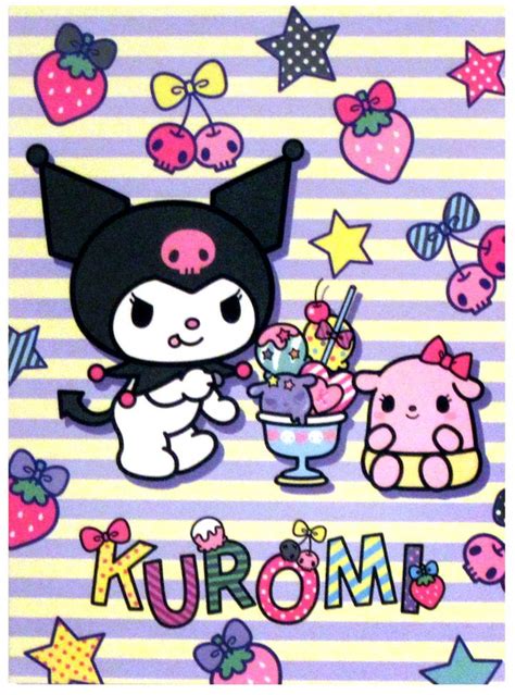 Sanrio My Melody Kuromi Striped Memo Pad Hello Kitty Iphone Wallpaper