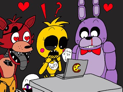 Chica Discovers The Internet Fnaf Anime Disney Characters