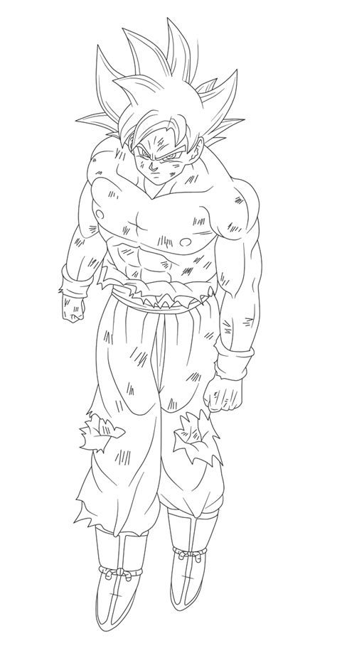 Cool Goku Ultra Instinct Coloring Pages Mewarnai Islami