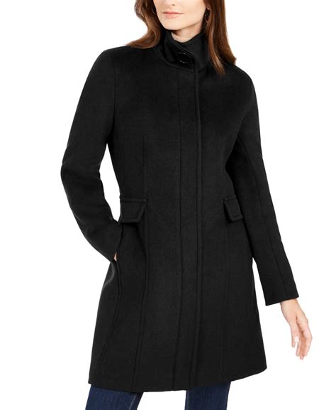 calvin klein stand collar walker coat created for macys and reviews coats women macy s