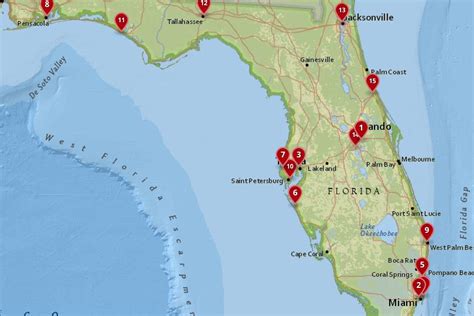 Florida Map Places To Visit Images